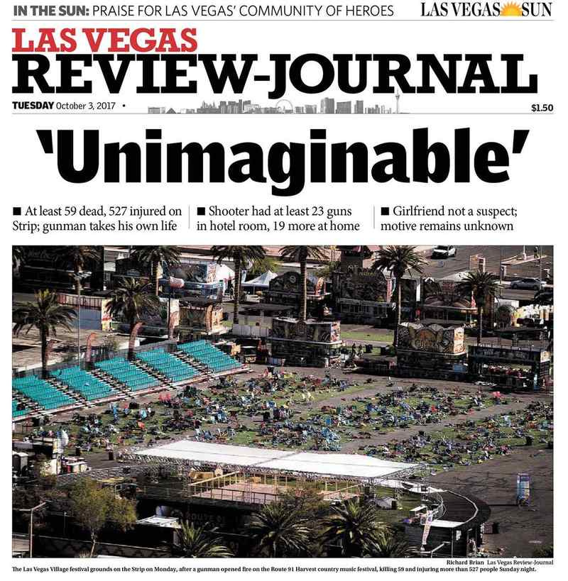 Comment les principaux journaux ont couvert le massacre de Las Vegas